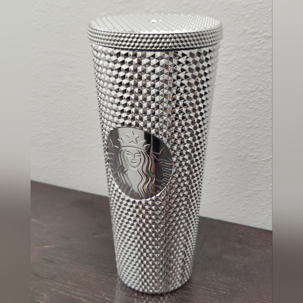 Disney Starbucks Silver Tumbler Cup (24oz) - Disney Collection 100th Anniversary